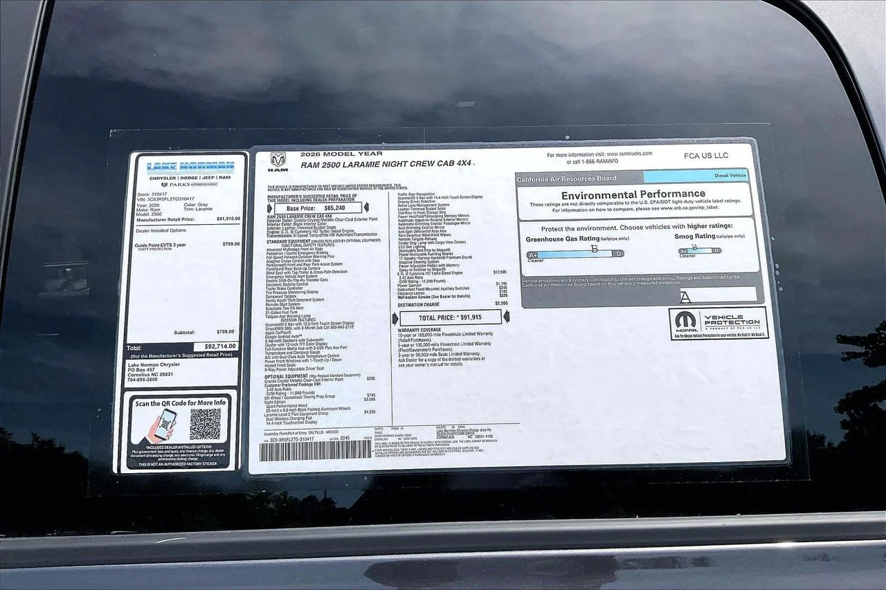 New 2026 Granite Crystal Metallic Clear-Coat Exterior Paint RAM Laramie image 74