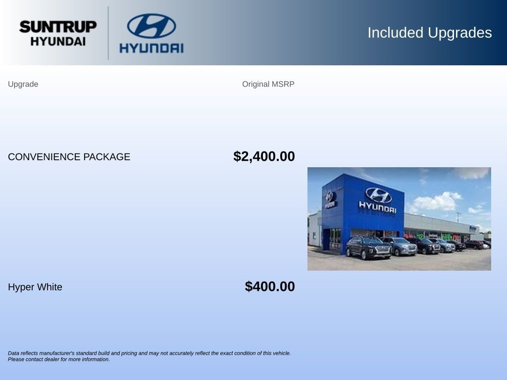 Used 2021 Hyper White Hyundai SEL image 2