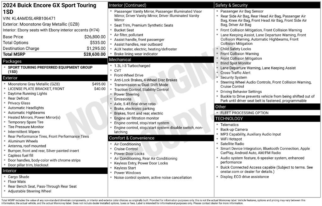 Used 2024 Gray Buick Sport Touring image 2
