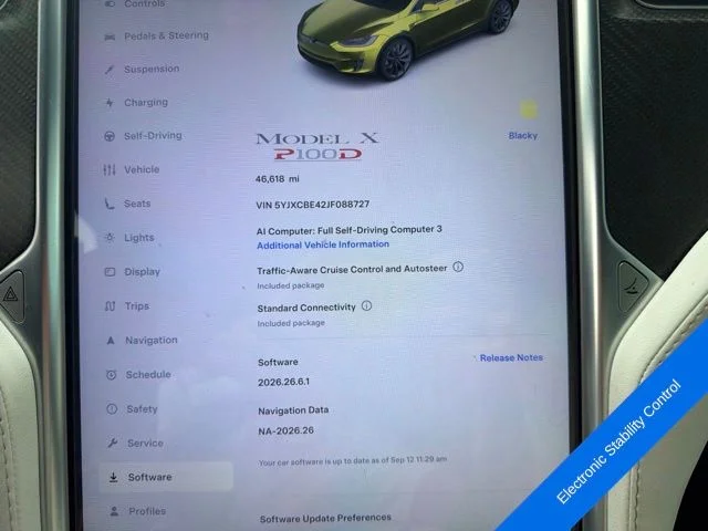 Used 2018 Obsidian Black Metallic Tesla P100D image 11