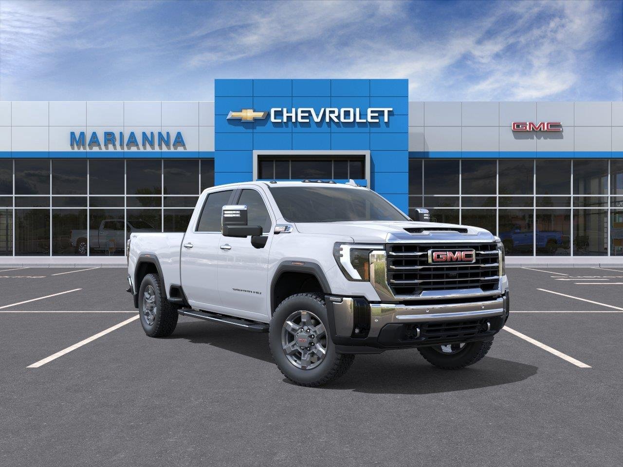 New 2026 Glacier White Tricoat GMC SLT image 1