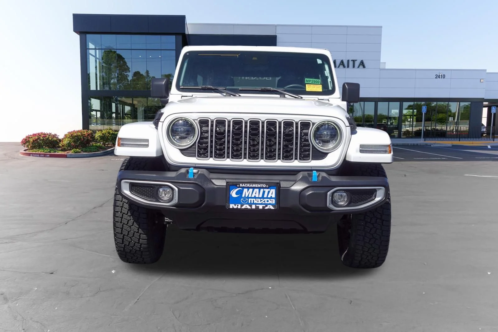 Used 2024 Bright White Clearcoat Jeep Sahara 4xe image 8