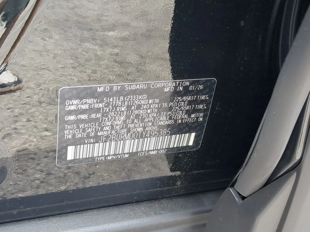New 2026 CRYSTAL BLACK SILICA Subaru Wilderness image 35