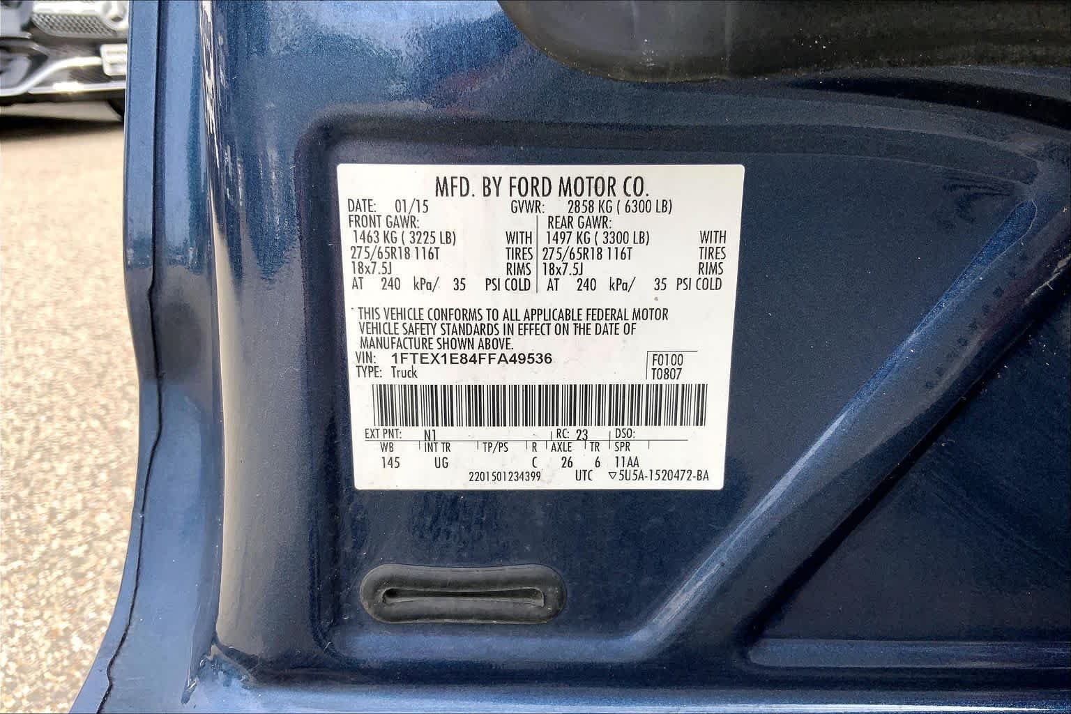 Used 2015 Blue Jeans Metallic Ford XLT image 37