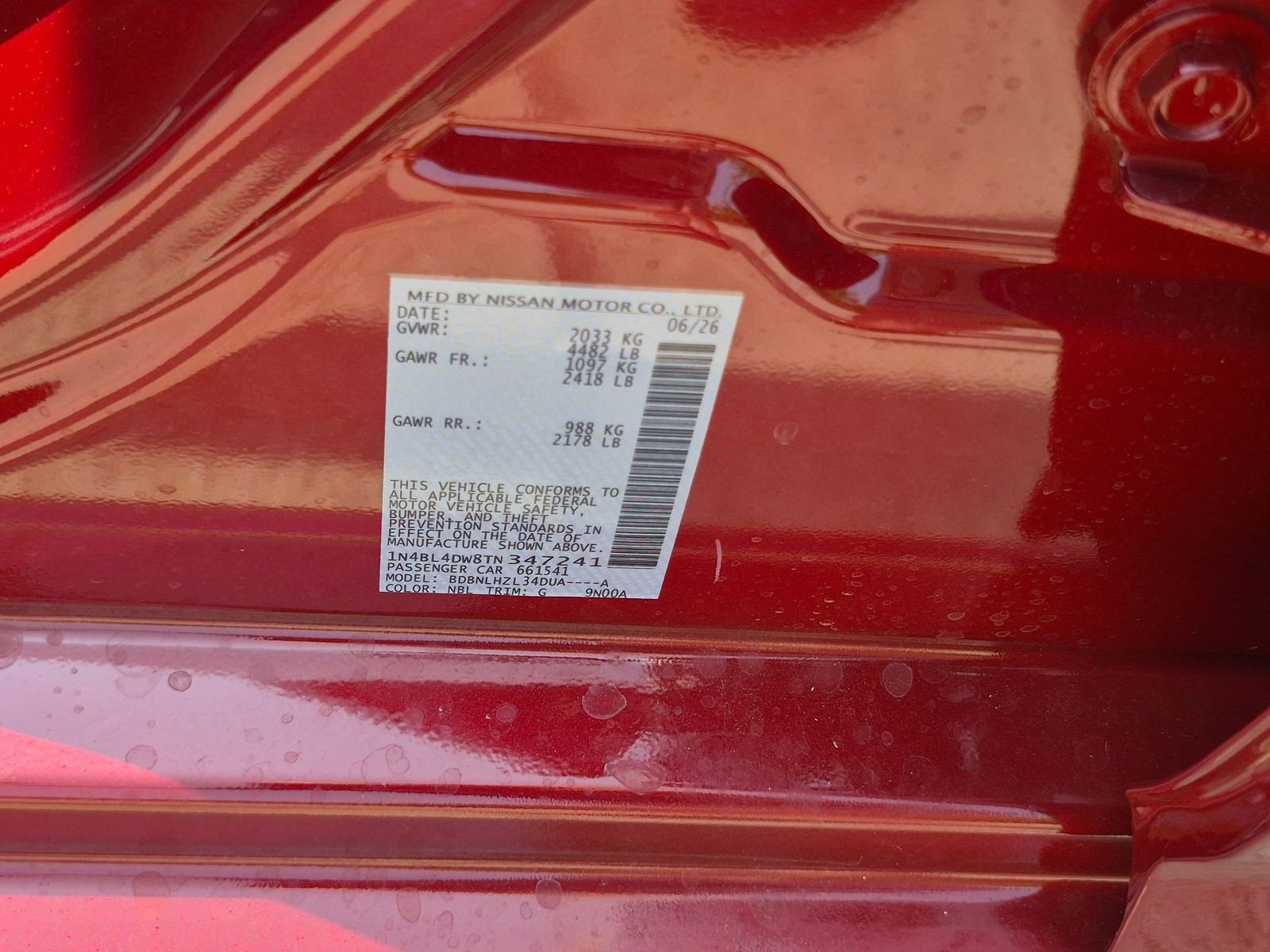 New 2026 Scarlet Ember Tintcoat Nissan SV image 19