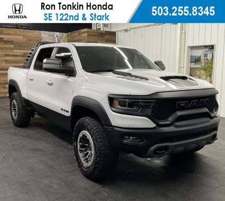 Used 2021 Bright White Clearcoat Ram TRX image 1