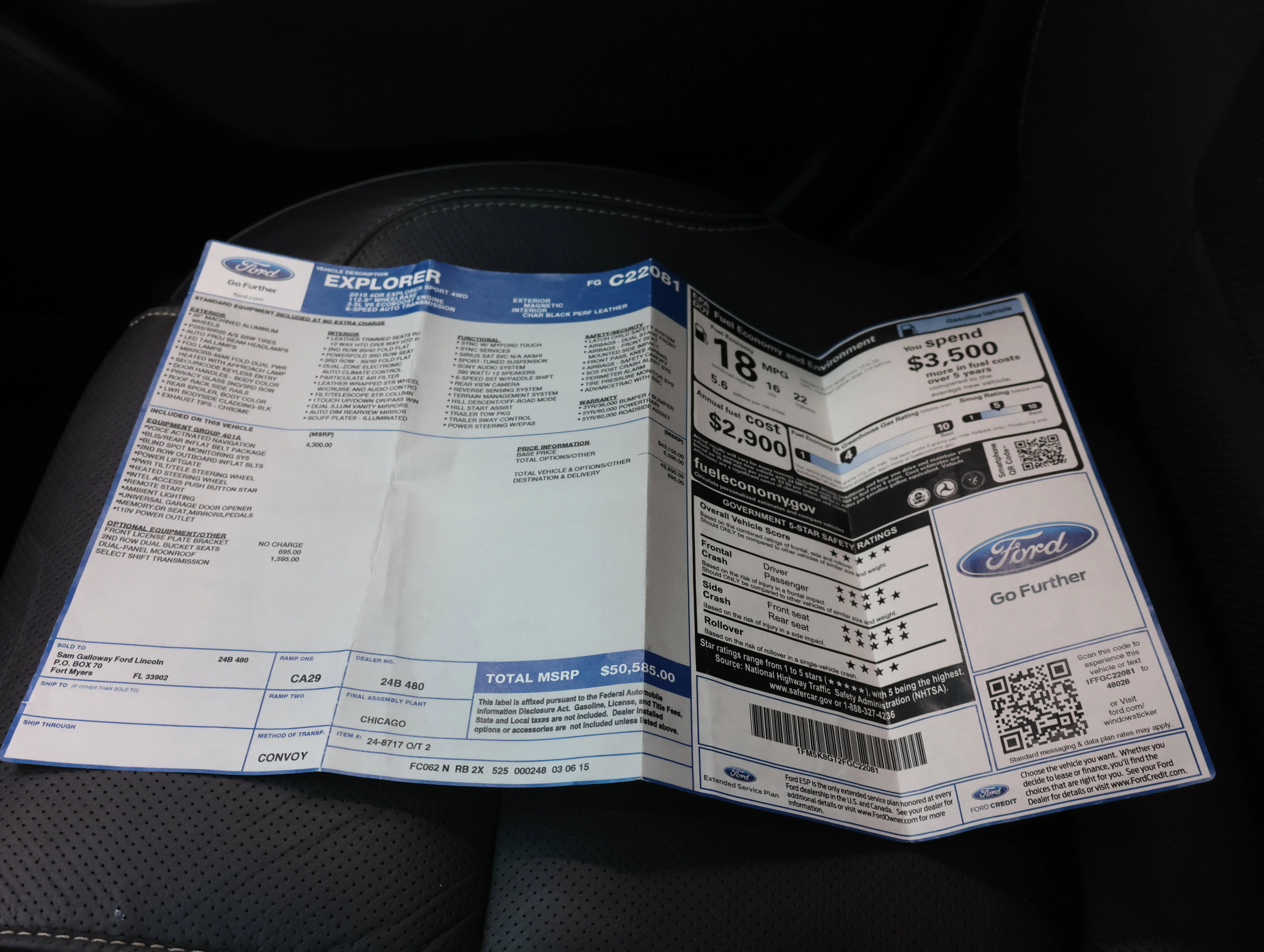 Used 2015 Magnetic Metallic Ford Sport image 55