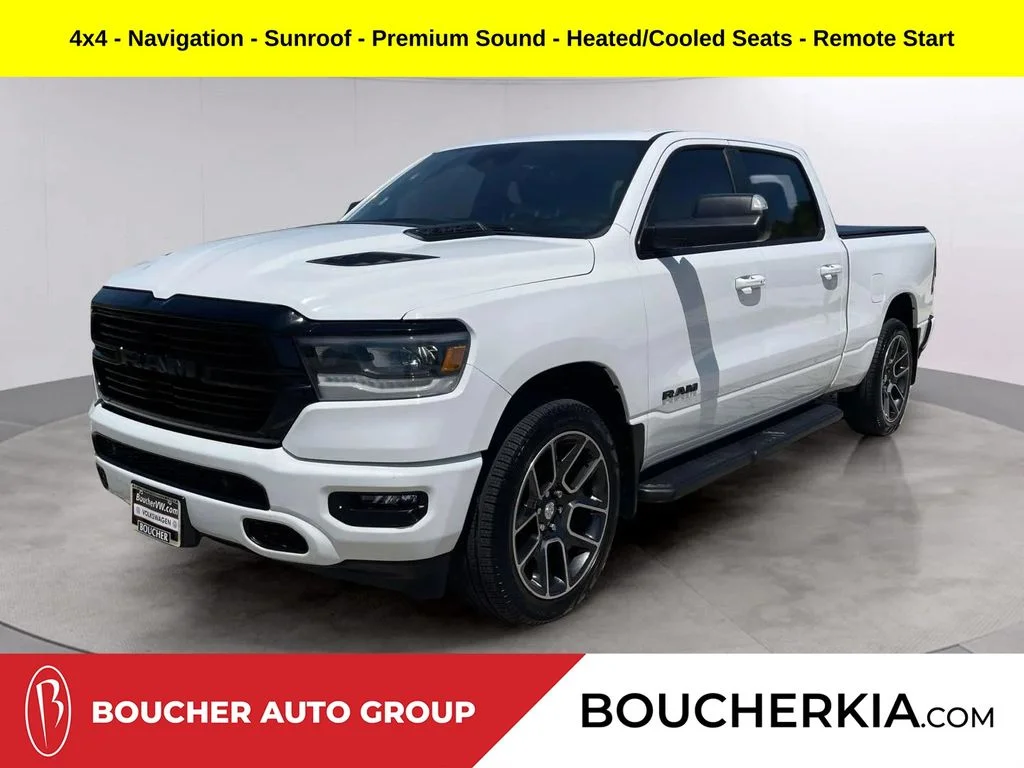 Used 2021 Bright White Clearcoat Ram Sport image 1