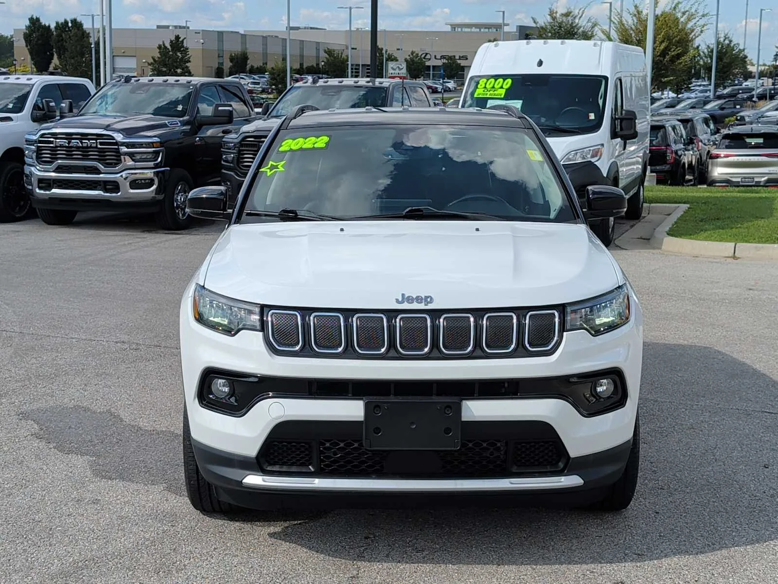 Used 2022 Bright White Clearcoat Jeep Limited image 3