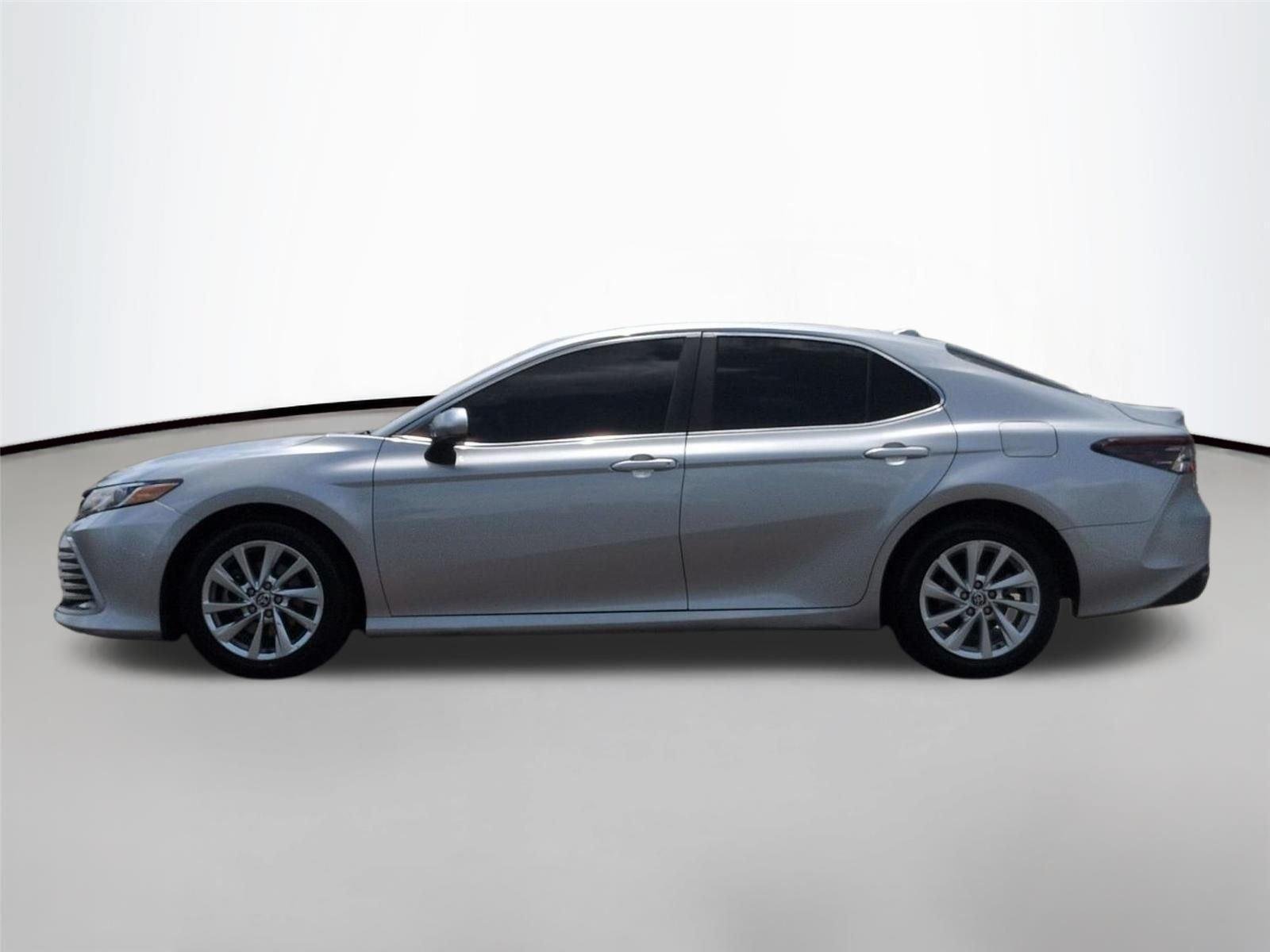 Used 2021 Celestial Silver Metallic Toyota LE image 2