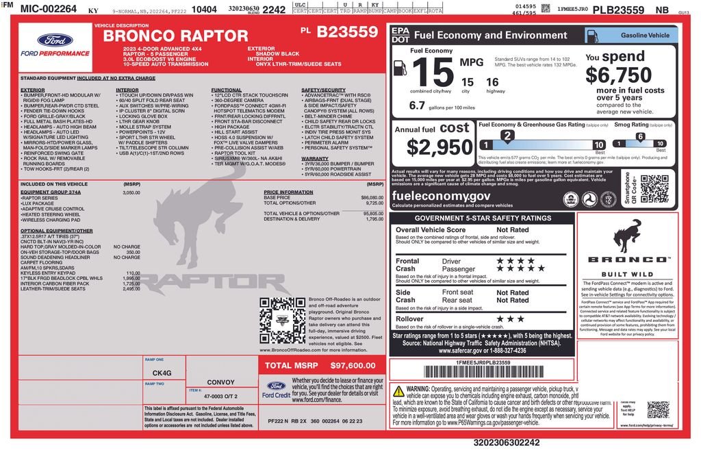 Used 2023 Black Ford Raptor image 31