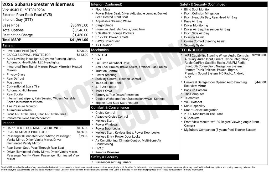 Used 2026 None Subaru Wilderness image 10