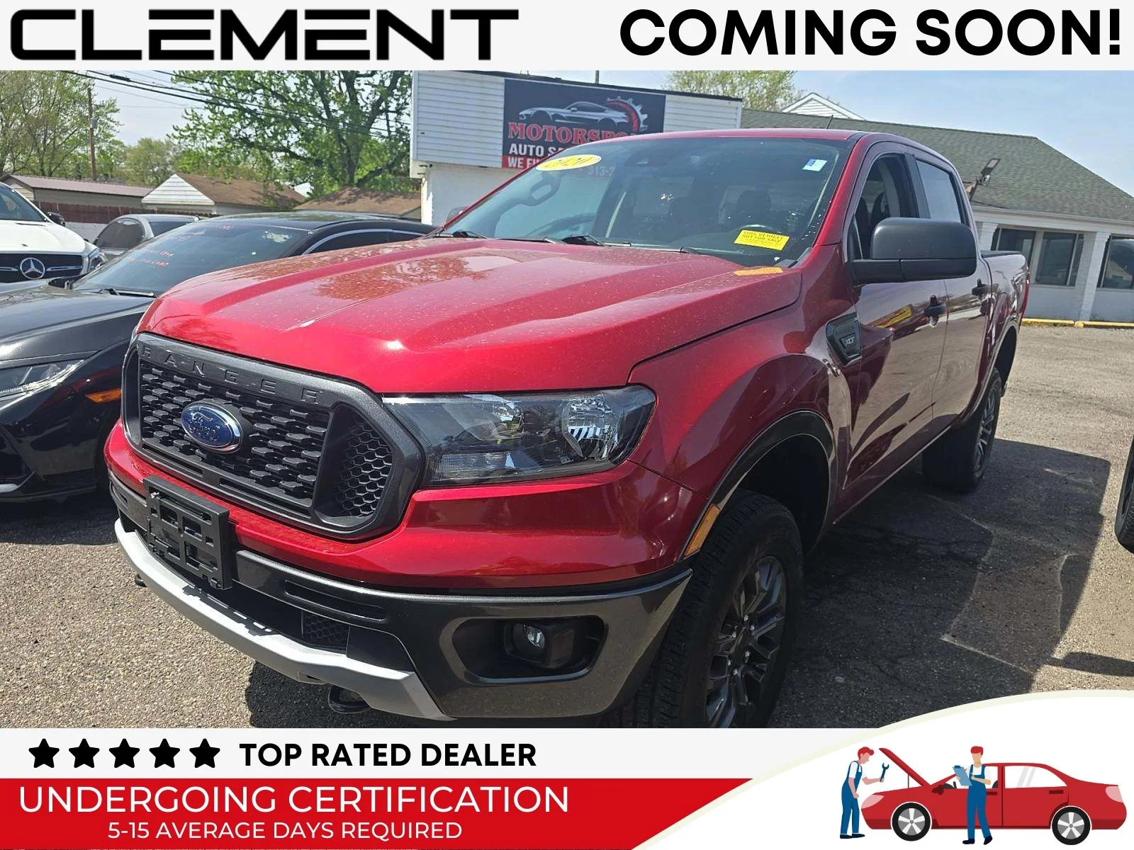 Used 2020 Red Metallic Ford XLT image 1