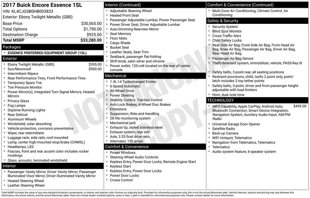 Used 2017 Black Buick Essence image 9