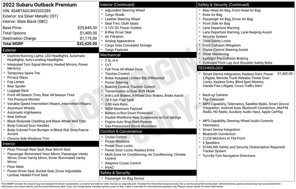 Used 2022 Silver Subaru Premium image 17