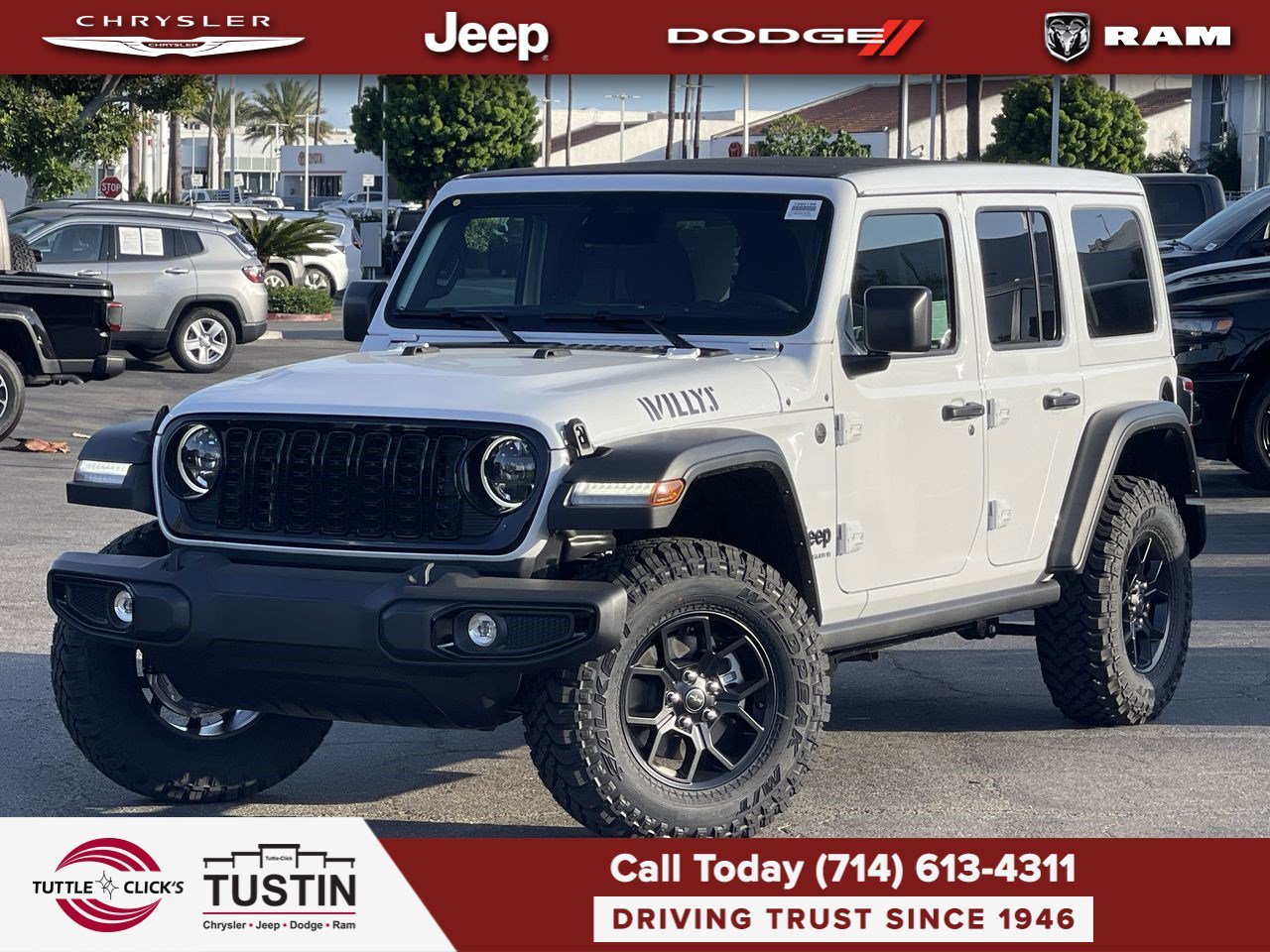 New 2026 Bright White Clear-Coat Exterior Paint Jeep Willys image 1