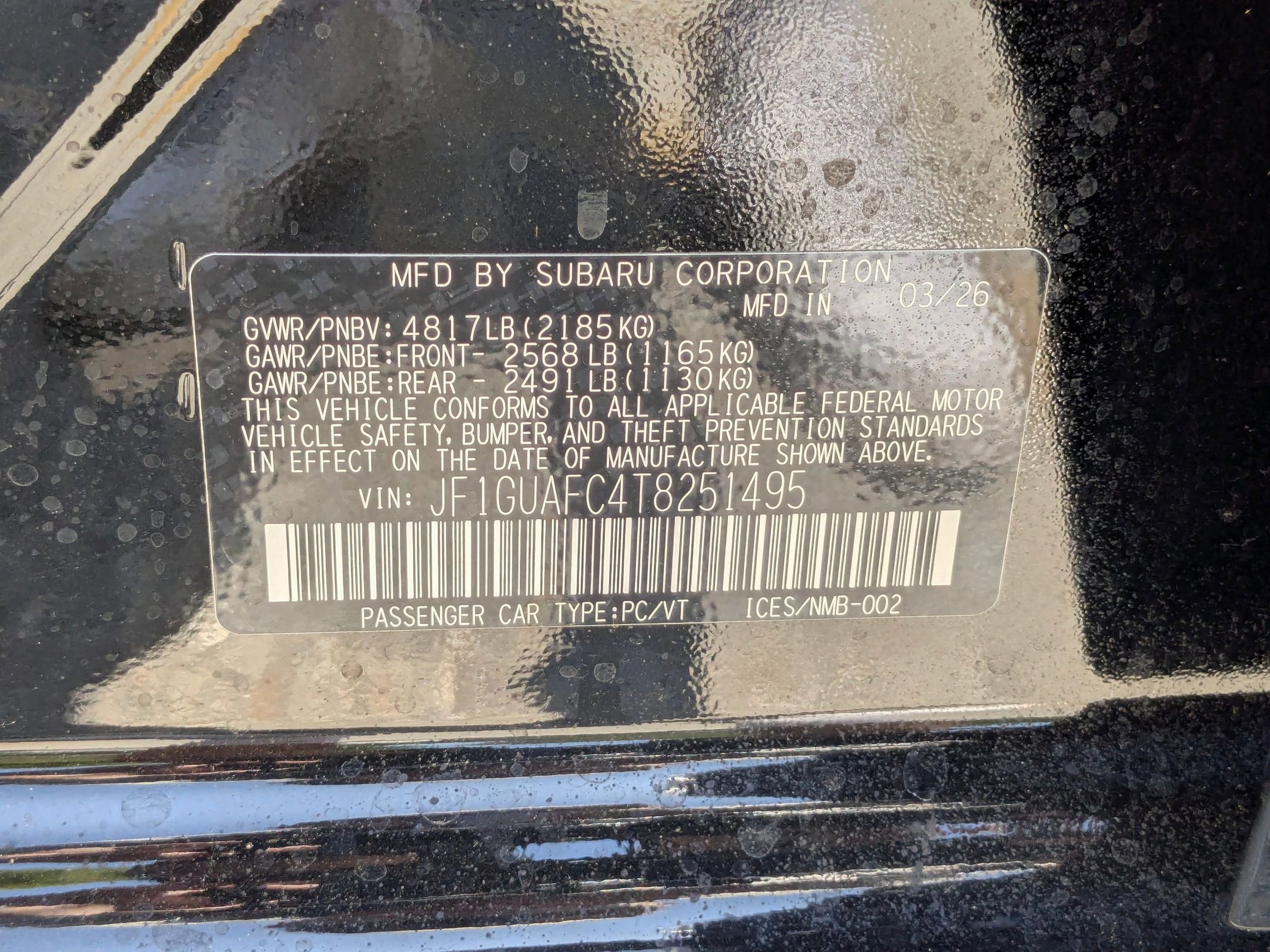 New 2026 CRYSTAL BLACK SILICA Subaru Sport image 14