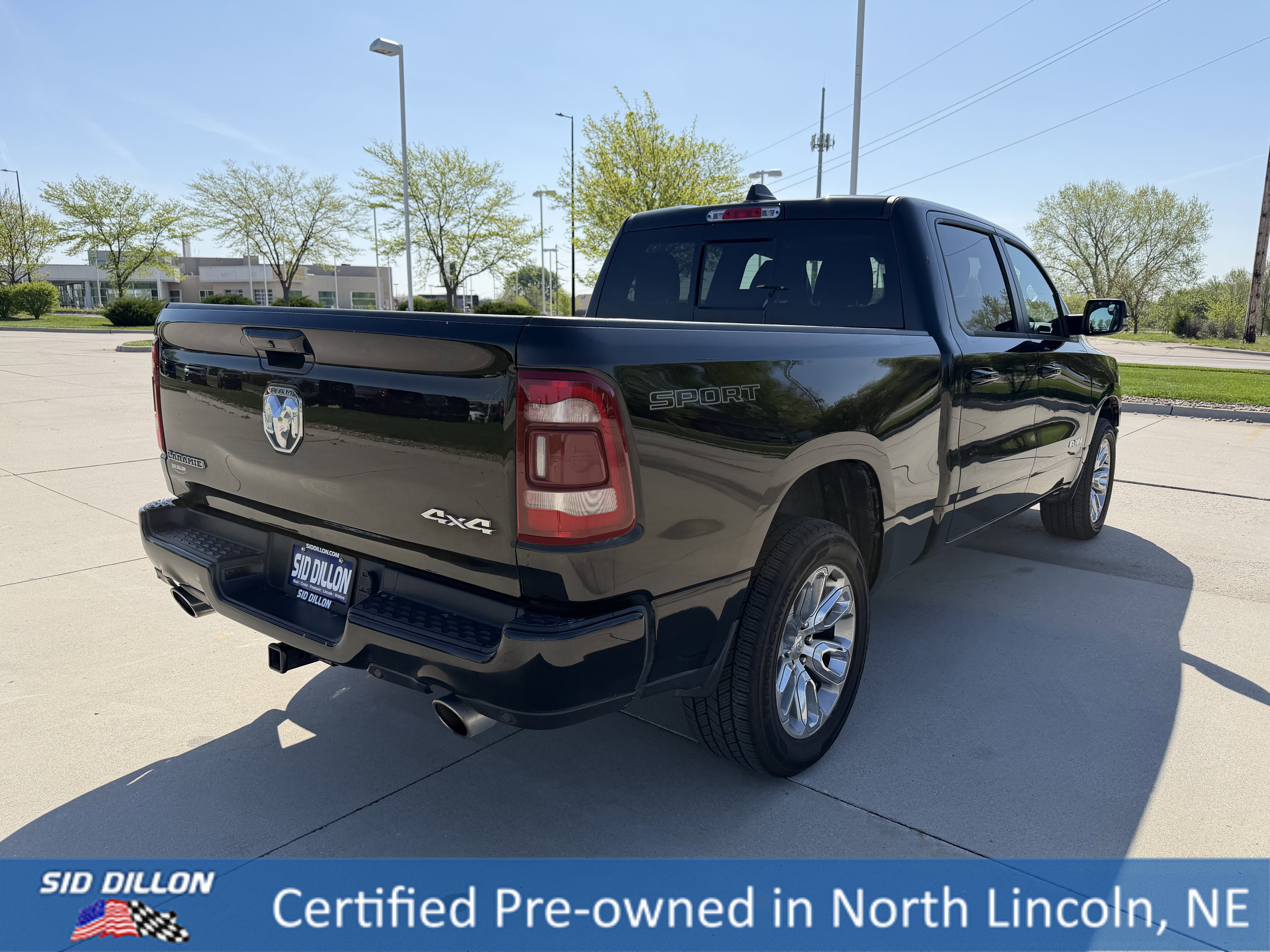 Used 2023 Diamond Black Crystal Pearlcoat Ram Laramie image 8