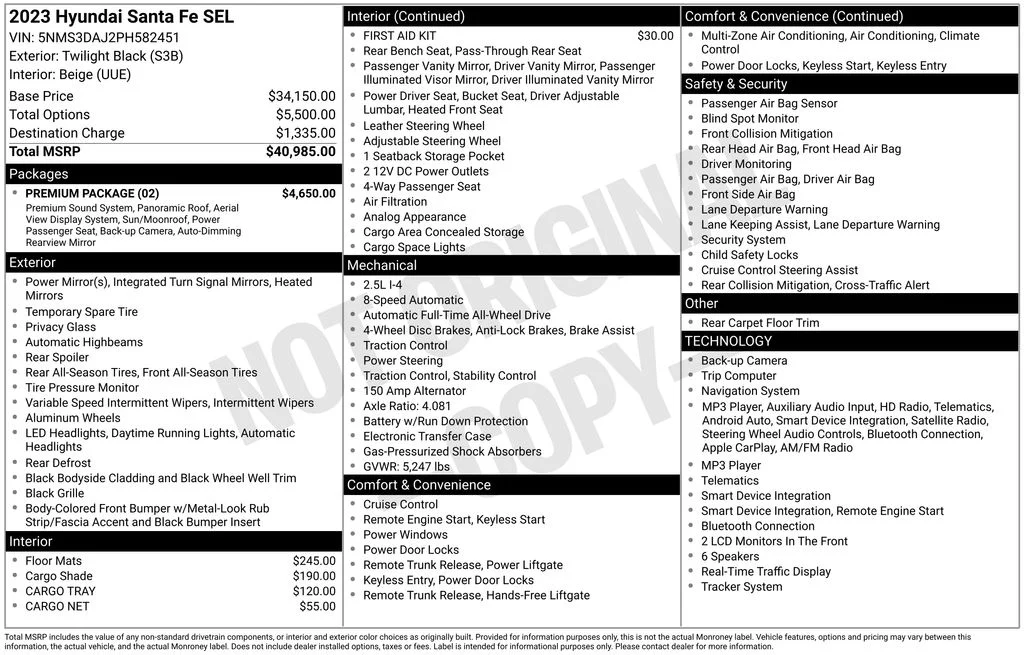 Used 2023 Black Hyundai SEL image 6
