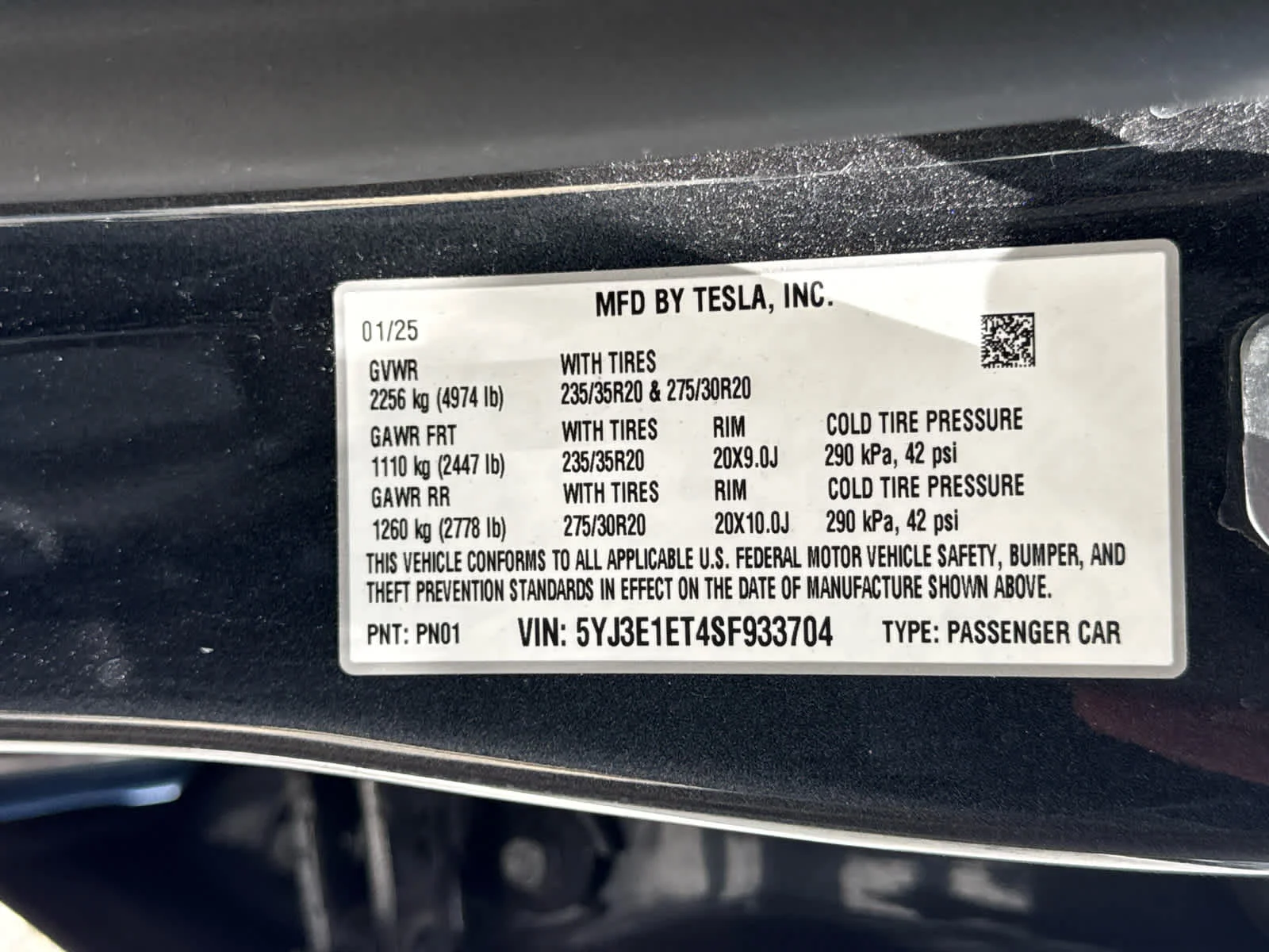 Used 2025 Stealth Grey Tesla Performance image 9