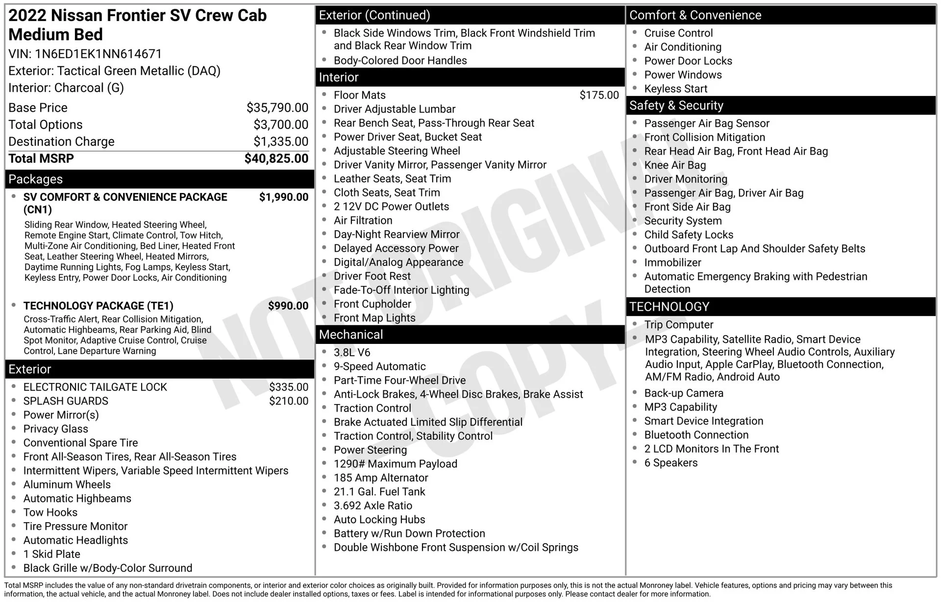 Used 2022 Green Nissan SV image 2