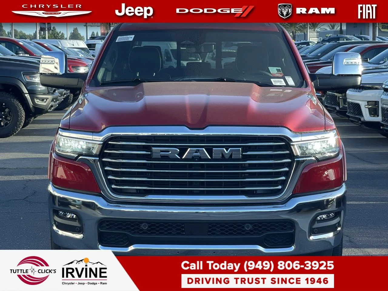 New 2027 Molten Red Pearl-Coat Exterior Paint RAM Laramie image 8