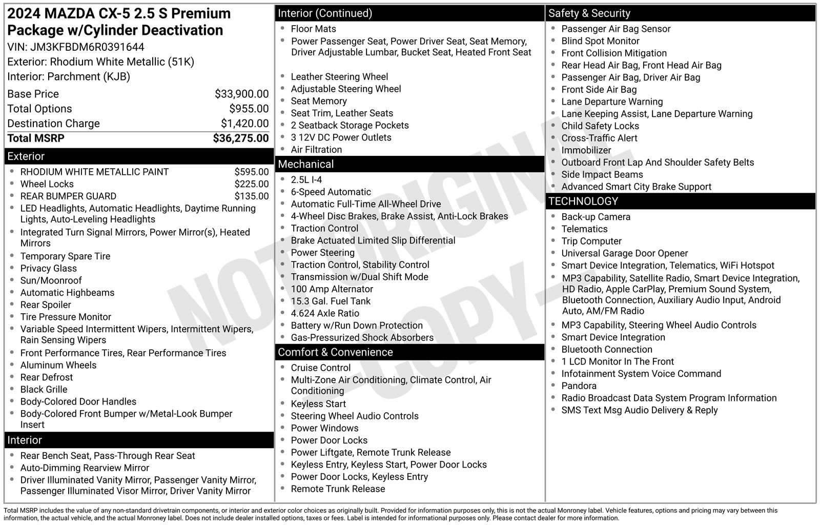 Used 2024 Rhodium White Metallic Mazda 2.5 S Premium Package image 18