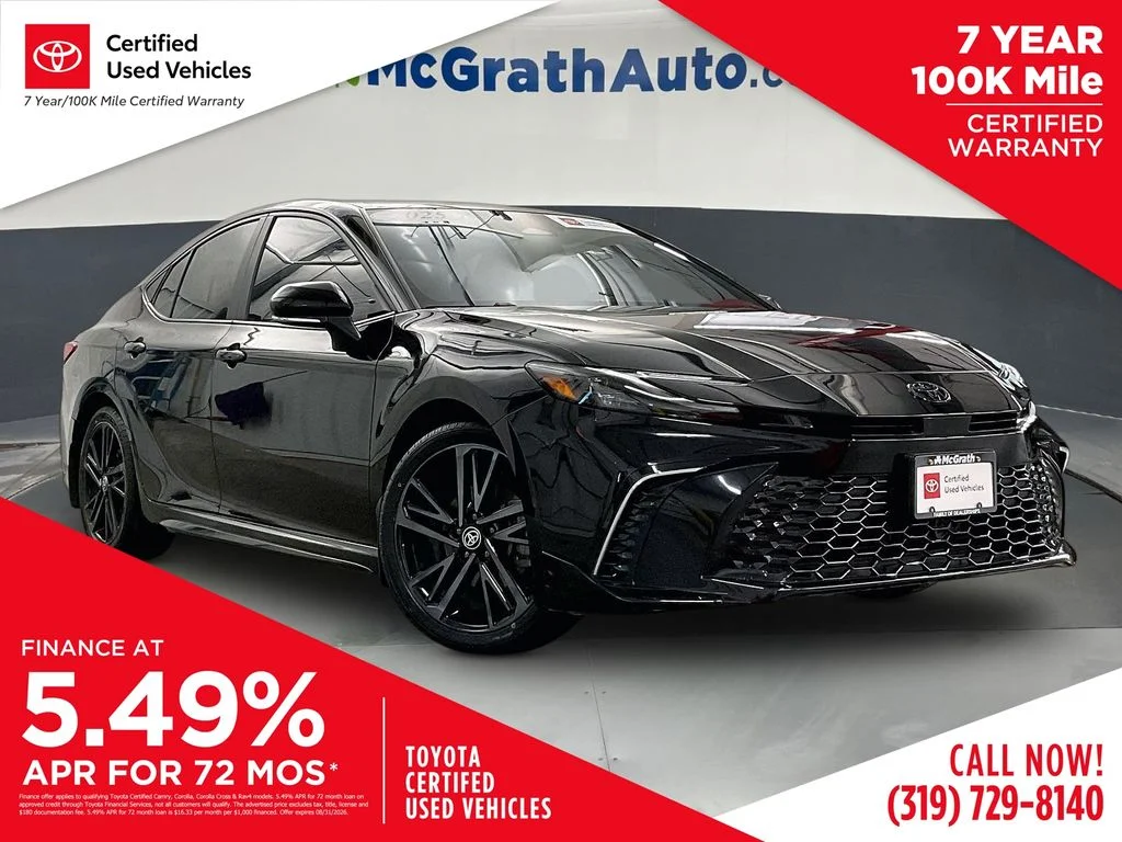 Certified Used 2025 Black Toyota XSE image 1