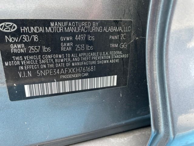 Used 2019 Gray Hyundai SEL image 1