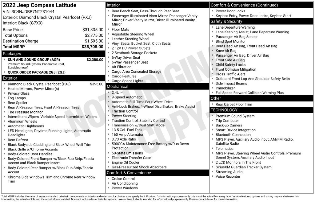 Used 2022 Black Jeep Latitude image 34
