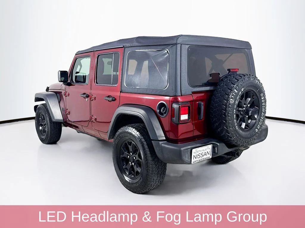 Used 2021 Red Jeep Unlimited Willys image 5