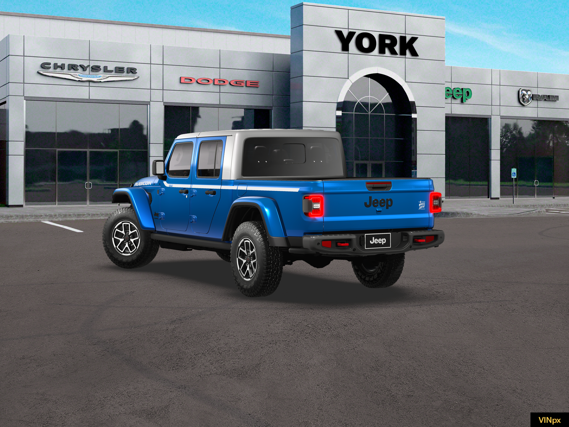 New 2026 Hydro Blue Pearl-Coat Exterior Paint Jeep Rubicon image 17