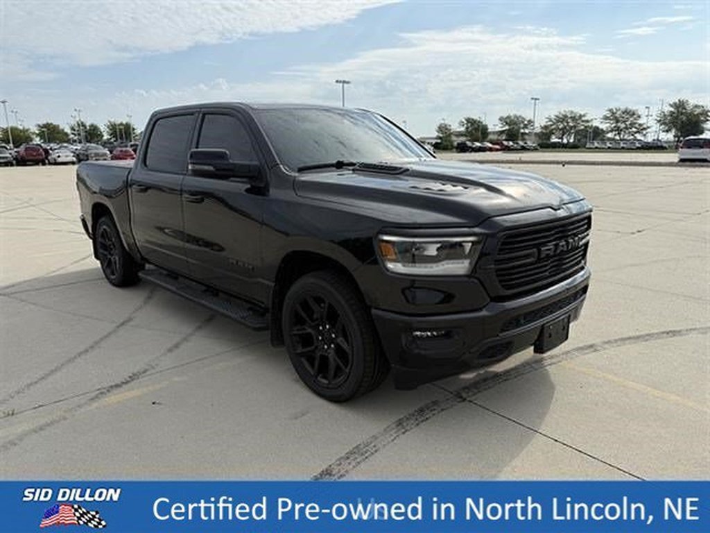 Used 2023 Diamond Black Crystal Pearl Coat Ram Laramie image 6