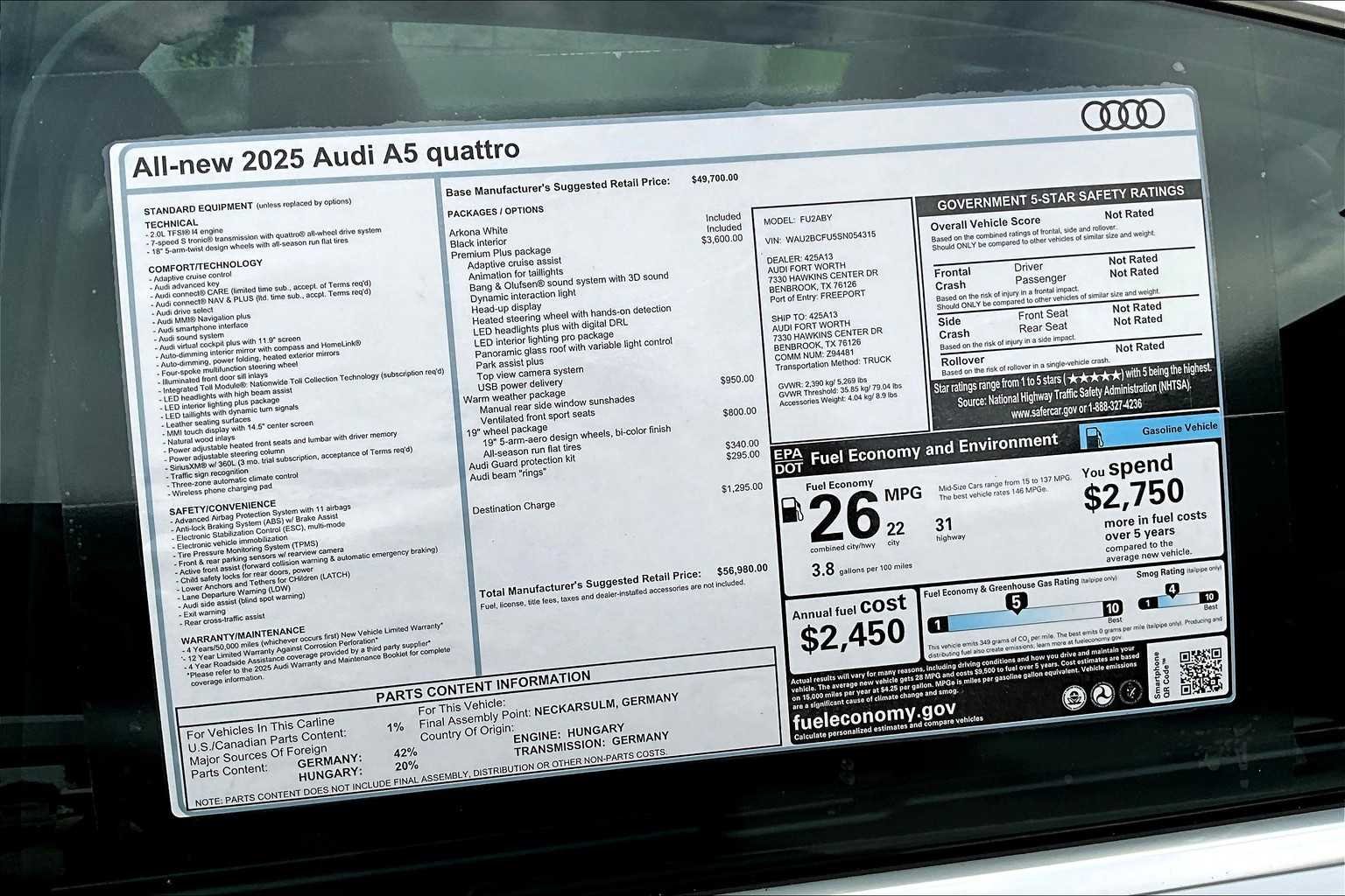 2025 Audi New A5 Premium Plus - Photo 16