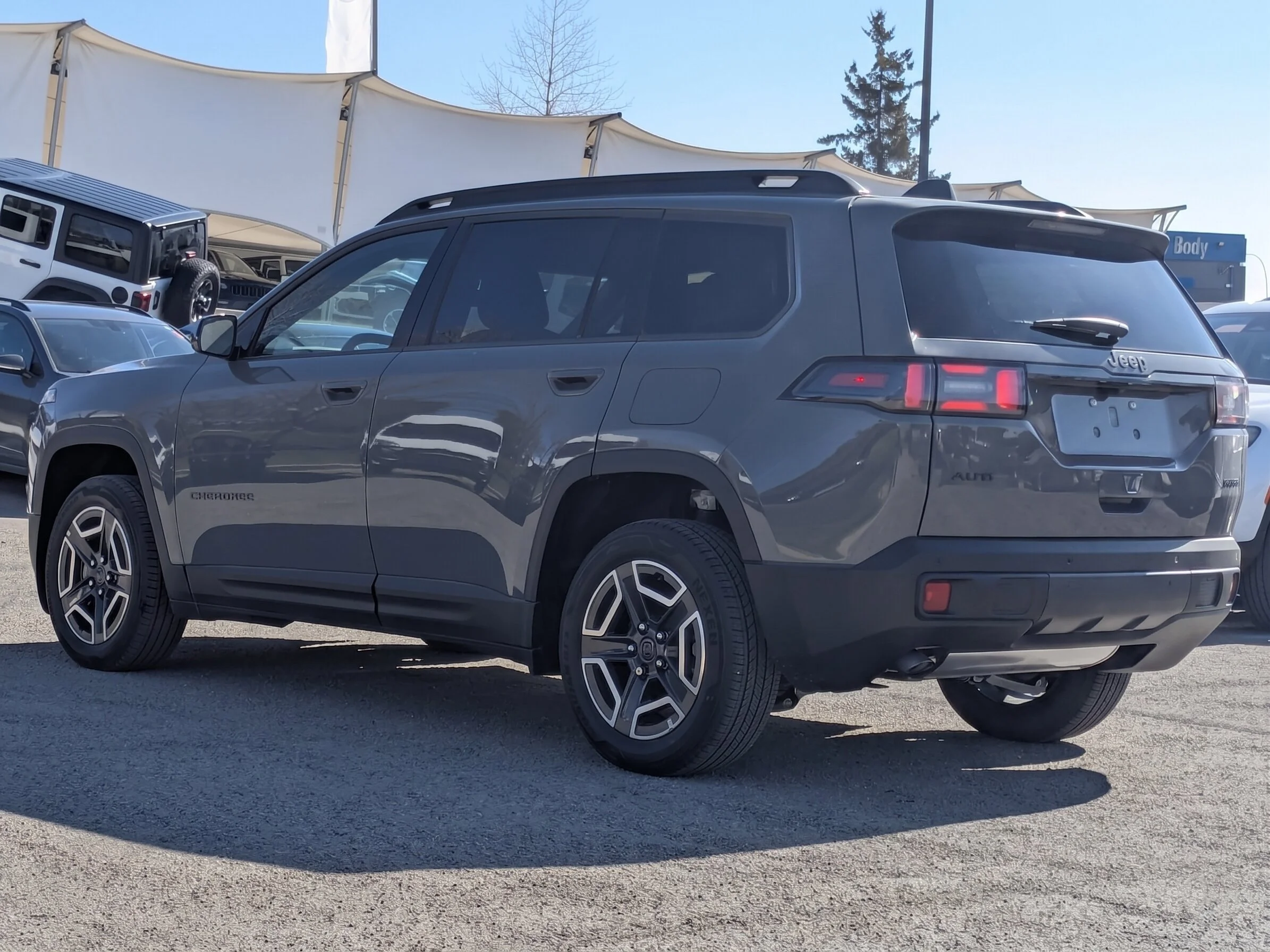 New 2026 Grey Jeep Laredo - - Pkg 23F - Compact Spare - 1.6L Turbo Hybrid - 12.3 Touchscreen & More image 6