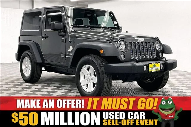 Used 2017 Granite Crystal Metallic Clearcoat Jeep Sport image 1