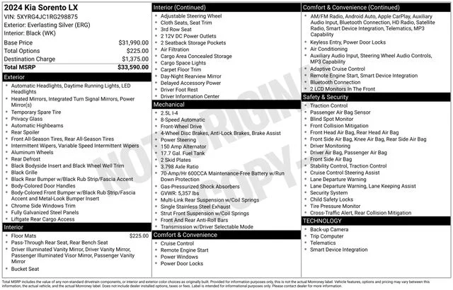 Used 2024 Silver Kia LX image 31
