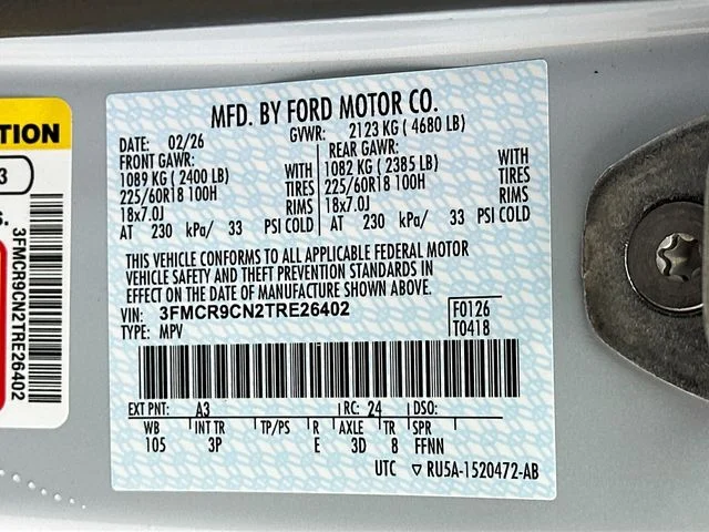 New 2026 White Metallic Ford Outer Banks image 20
