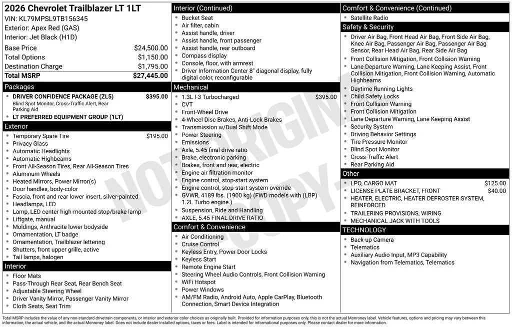 2026 Chevrolet Trailblazer LT - Photo 8