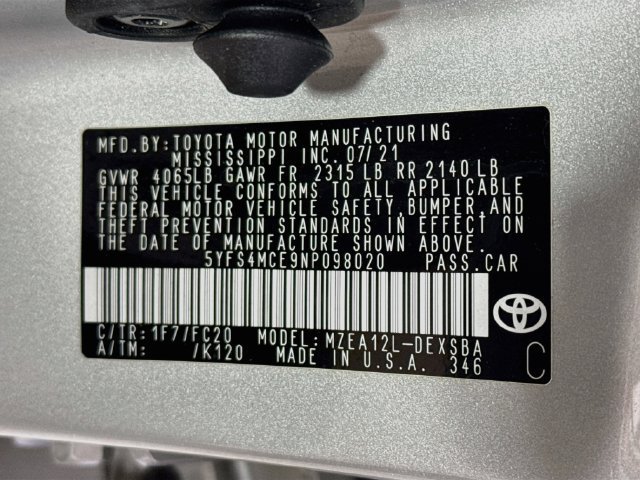 Used 2022 Classic Silver Metallic Toyota SE Nightshade image 36