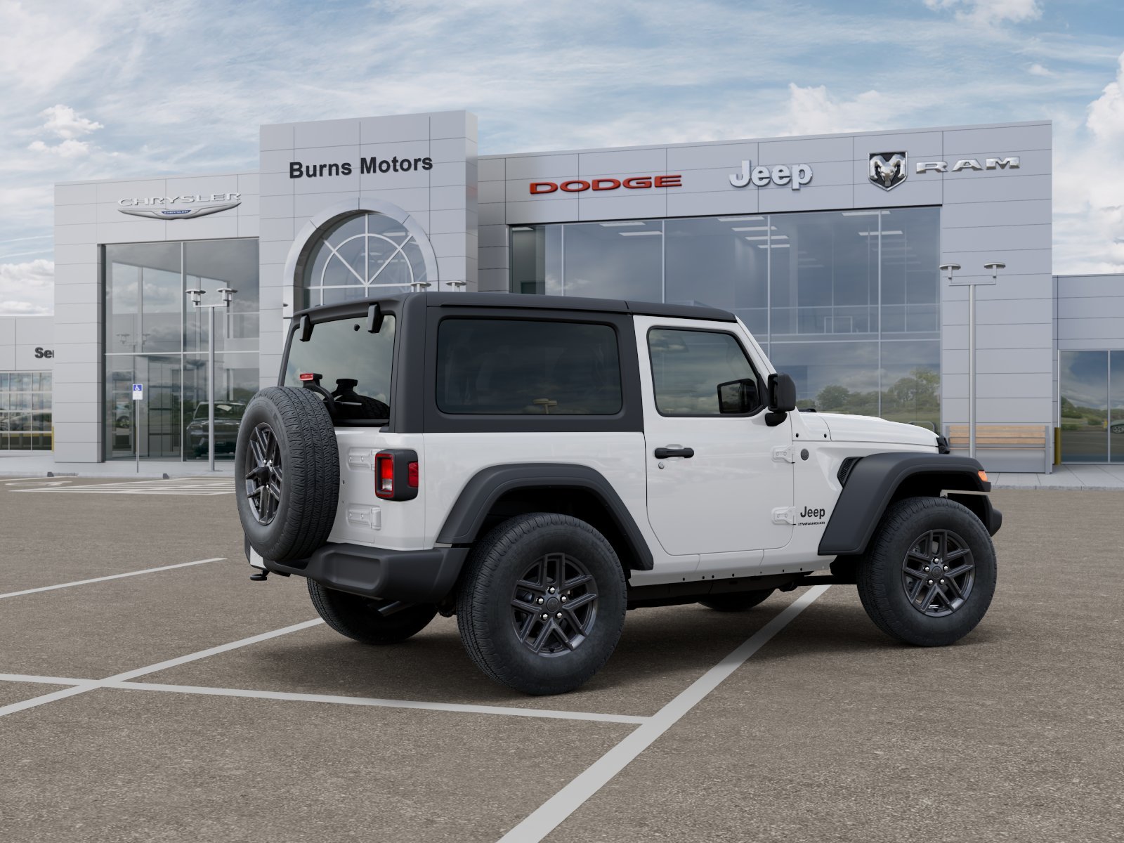 New 2026 Bright White Clear-Coat Exterior Paint Jeep Sport 2-Door image 30