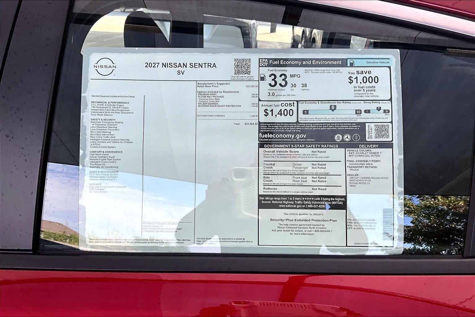 New 2027 Scarlet Ember Tintcoat Nissan SV image 19