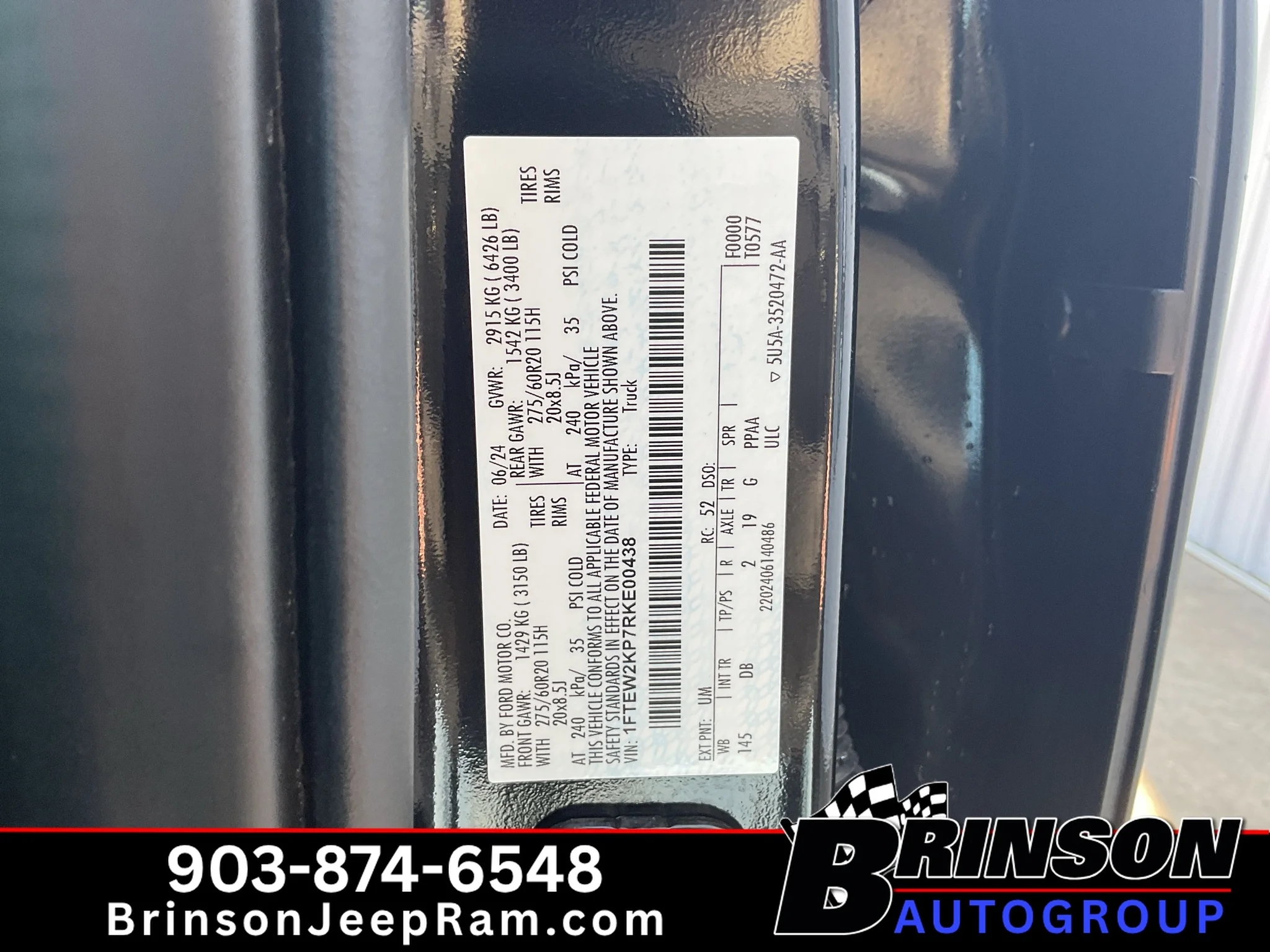 Used 2024 Agate Black Metallic Ford STX image 31