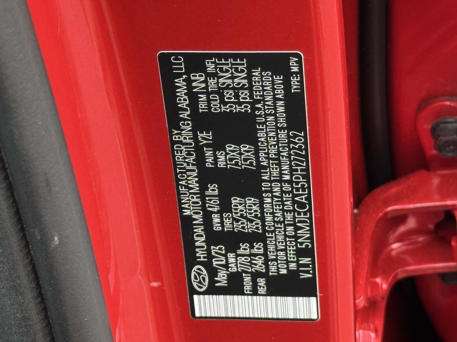 Used 2023 Calypso Red Hyundai Limited image 26