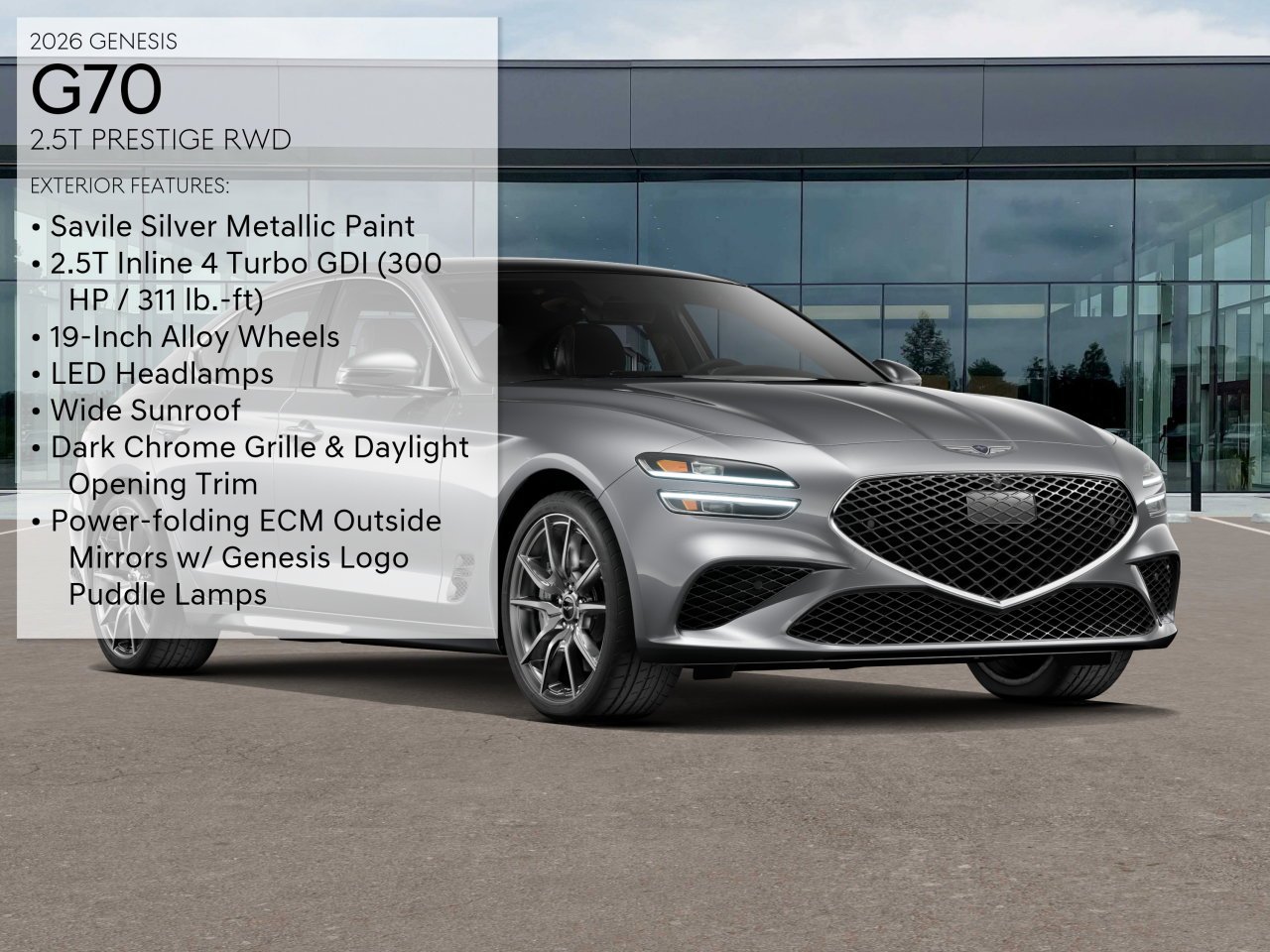 New 2026 Savile Silver Genesis 2.5T PRESTIGE image 3
