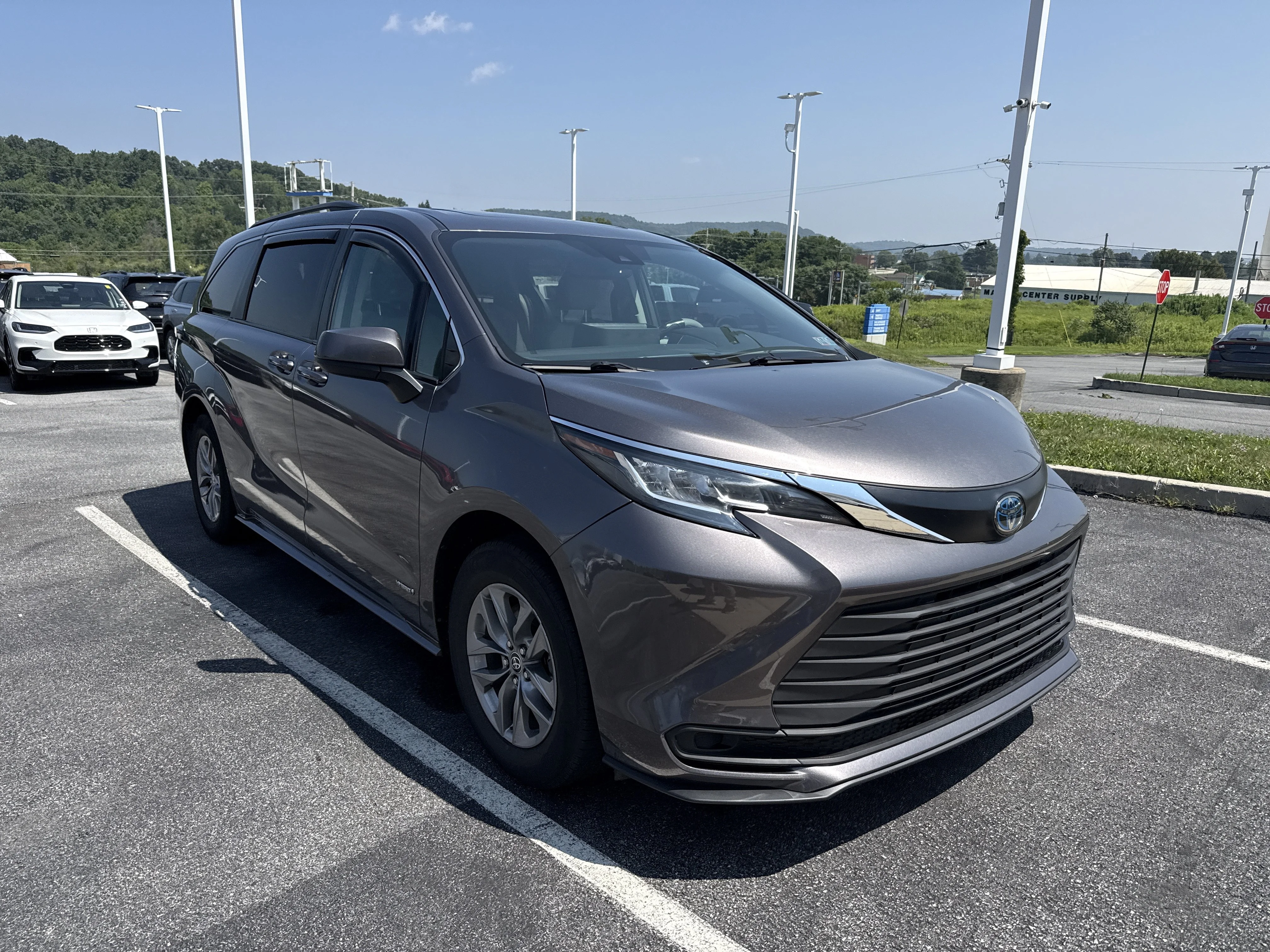 Used 2021 Predawn Gray Mica Toyota LE image 1