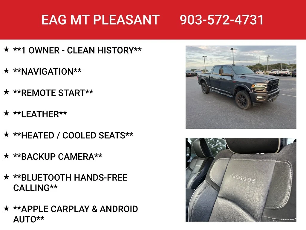 Used 2022 Granite Crystal Clearcoat Metallic Ram Laramie image 4