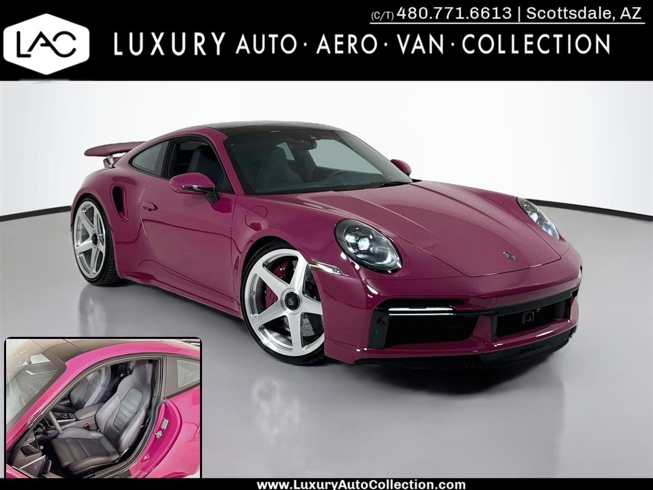 Used 2024 Ruby Star Neo Porsche Turbo S | PCCBs | Front Lift | $60k in options | 21 /22 AG Lux Wheel Setup image 1