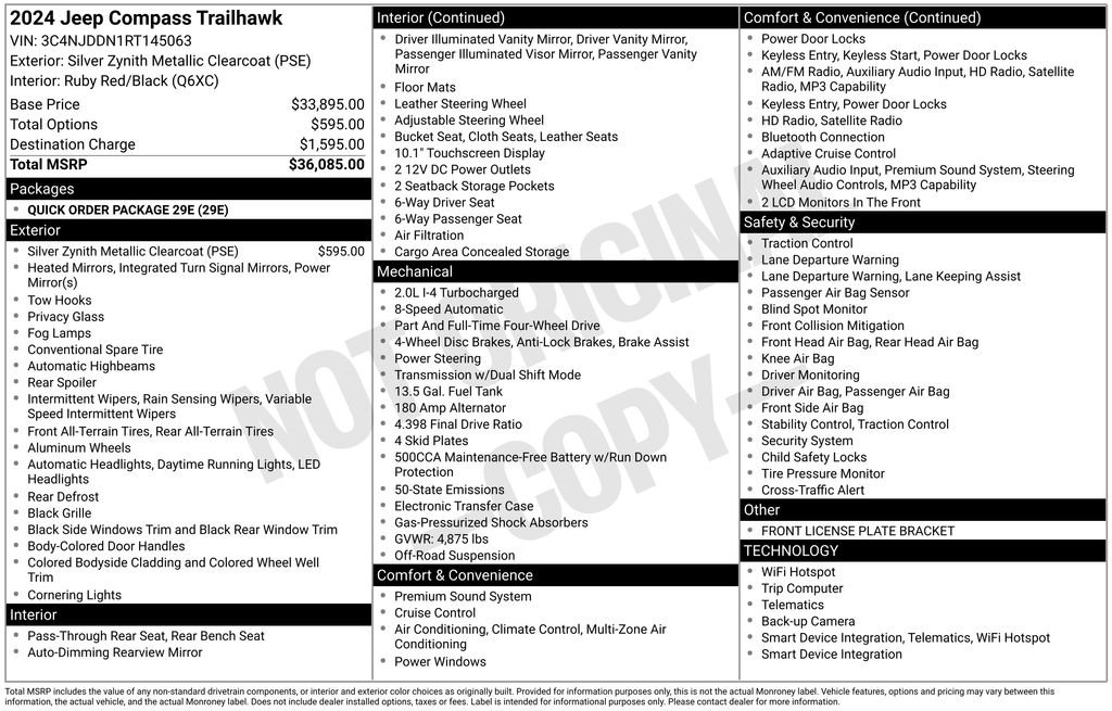 Used 2024 Silver Jeep Trailhawk image 29