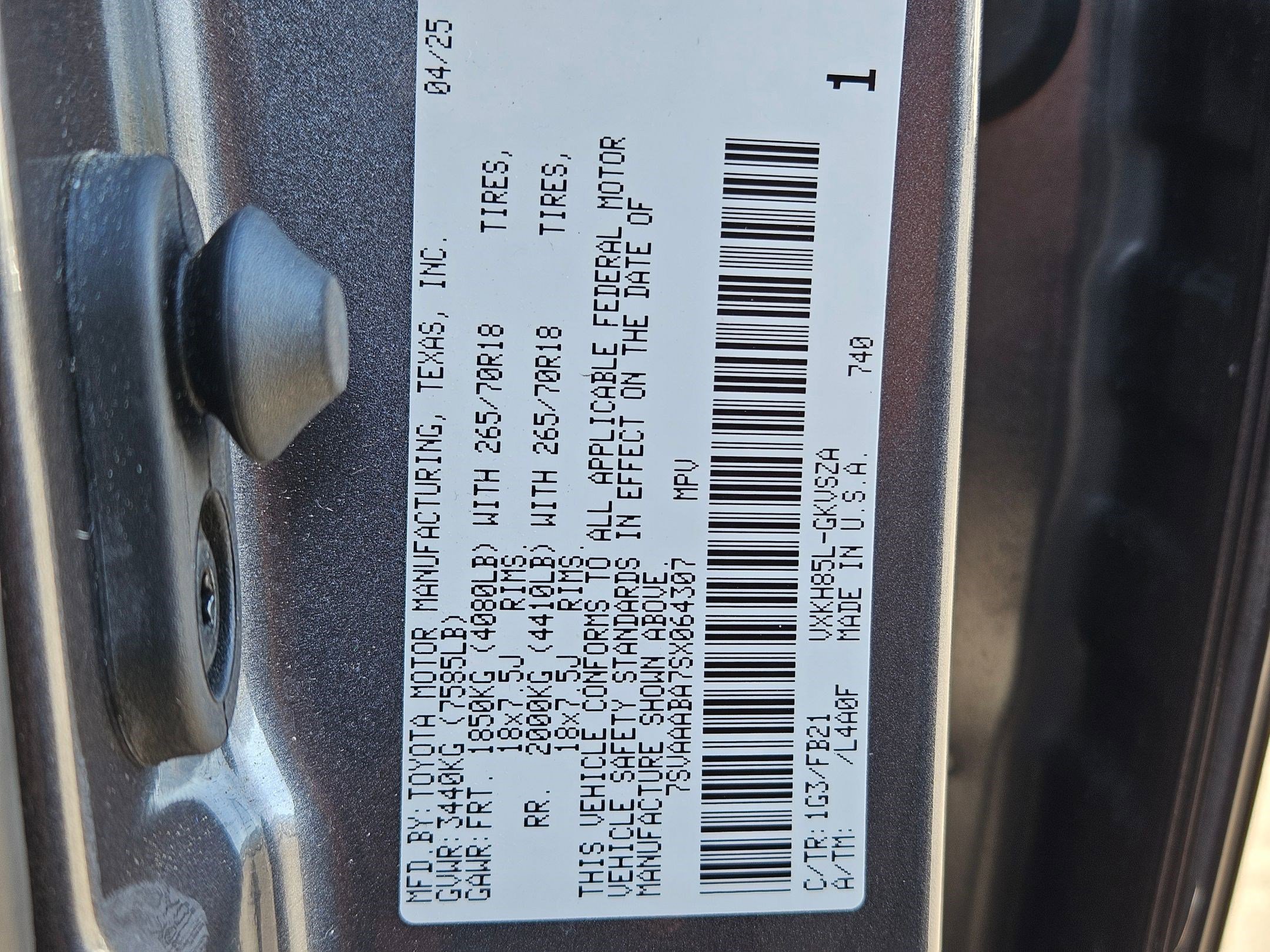 Used 2025 Magnetic Gray Metallic Toyota SR5 image 34